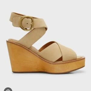 Rag &Bone Santiago Suede Criss Cross Wedge Sandal. NWOB